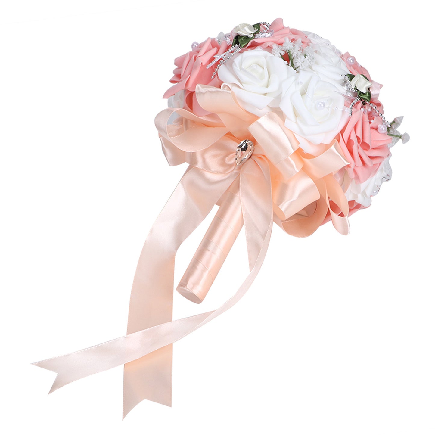 Artificial Wedding Bouquet Simulation Bridal Holding Flower Decoration Wedding SuppliesPink