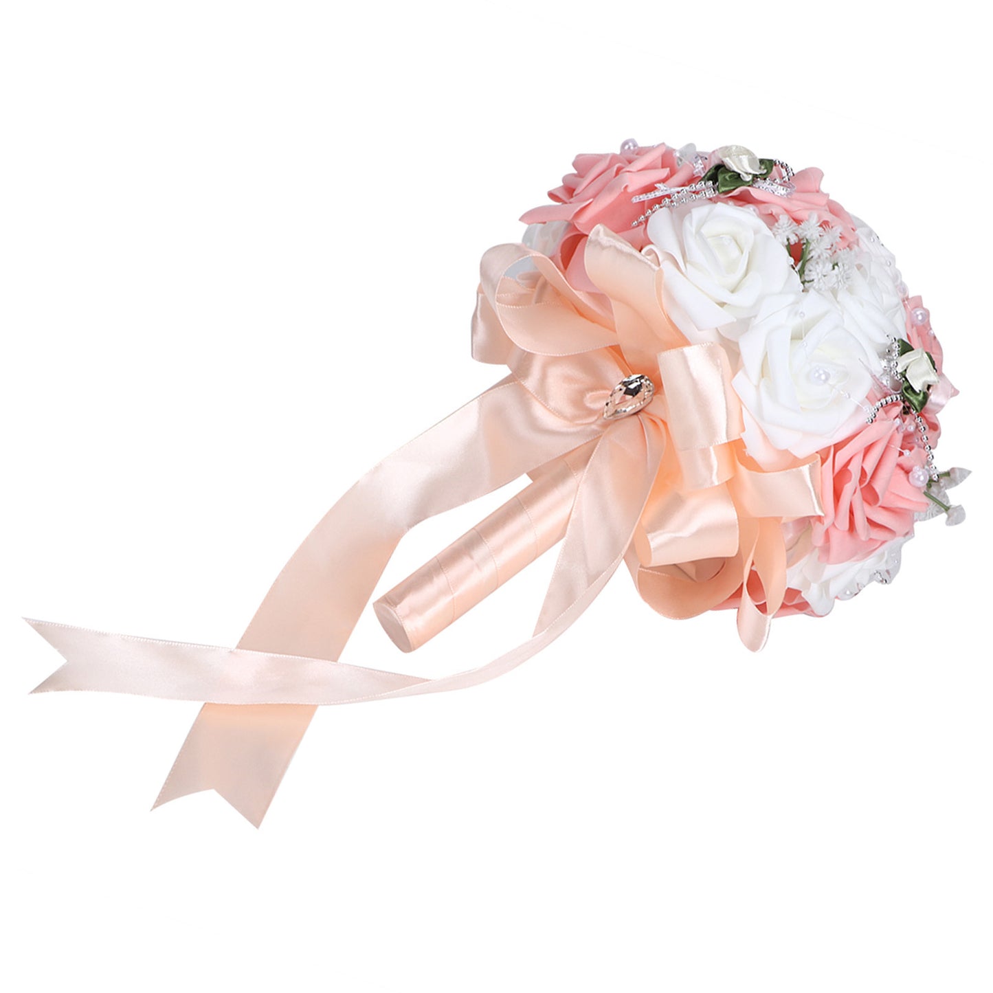 Artificial Wedding Bouquet Simulation Bridal Holding Flower Decoration Wedding SuppliesPink