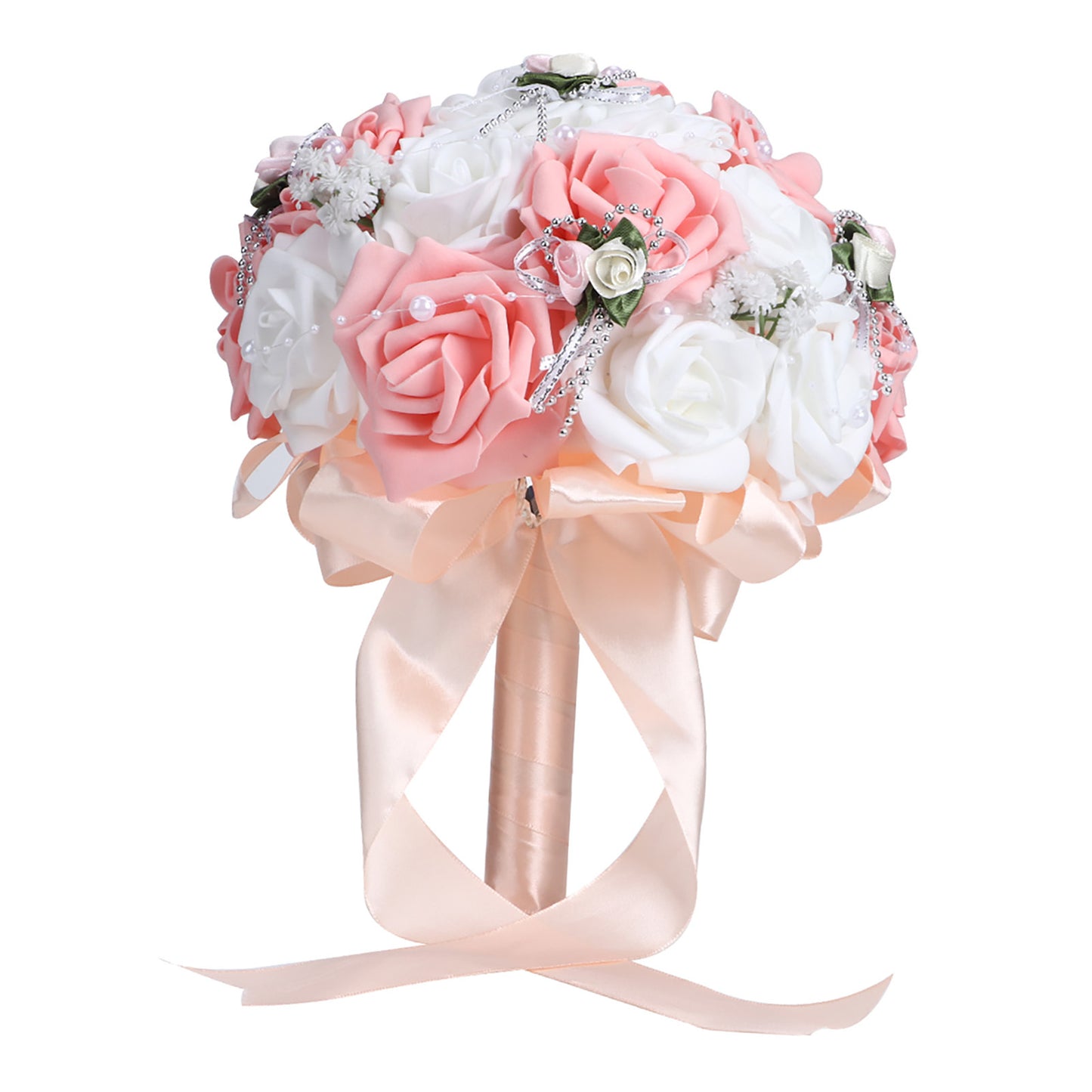 Artificial Wedding Bouquet Simulation Bridal Holding Flower Decoration Wedding SuppliesPink